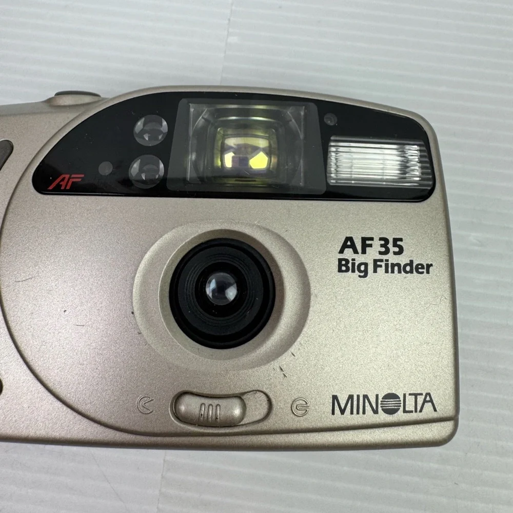 Minolta AF35 Big Finder SILVER Point & Shoot Film Camera Japan Works / Tested